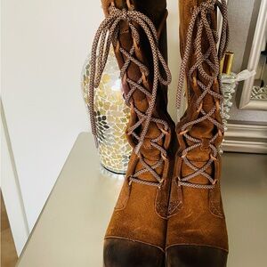 Sorel Brown Lace Up Boots